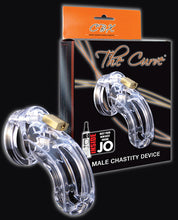 Load image into Gallery viewer, The Curve® Advanced Curved Chastity Cage &amp; Lock Set Clear
