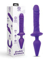 Dual Delight 11" Double-Ended Dildo & Butt Plug - Lavender