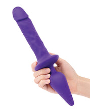 Indlæs billede i gallerifremviser, Dual Delight 11&quot; Double-Ended Dildo &amp; Butt Plug - Lavendel
