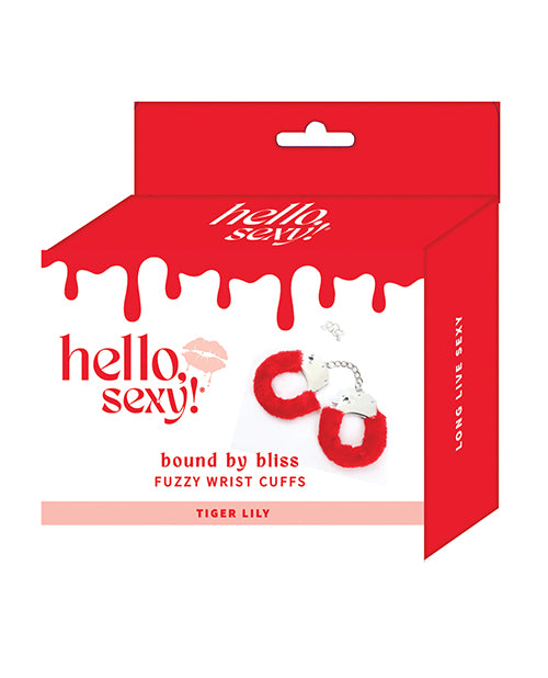 Seductive Comfort: Tiger Lily Fuzzy Wrist Cuffs for Playful Fun