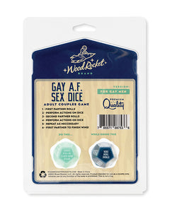 Gay AF Couples Sex Dice Game for Men - Blue