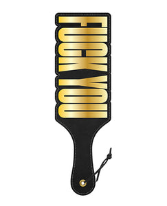 Elegant Mischief Spanking Paddle - Noir and Gold Design