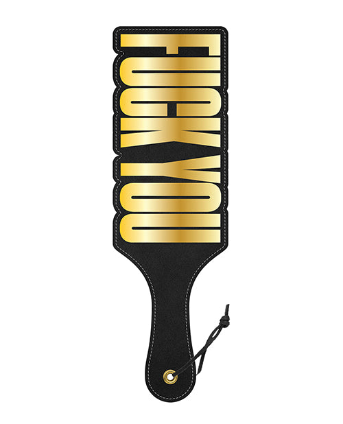 Elegante Unfug Spanking Paddle - Noir und Gold Design