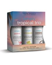 Load image into Gallery viewer, Tropical Delight Travel Lubes Set - Flavored Water-Based Lubricants in Mini Bottles
