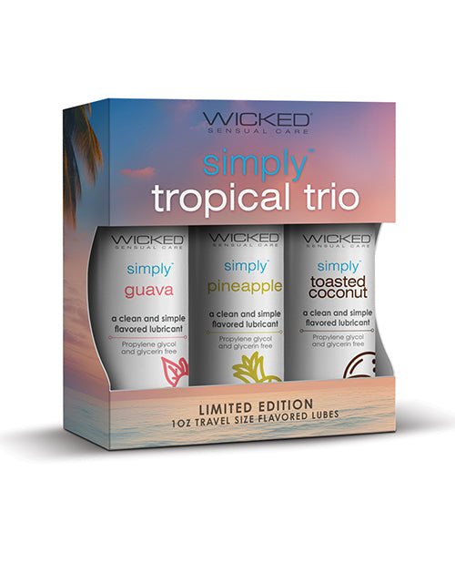 Tropical Delight Travel Lubes Set - Flavored Water-Based Lubricants in Mini Bottles