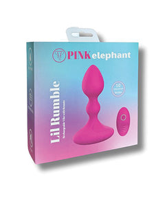 Vibração recarregável Pink Elephant Lil Rumble com controle remoto