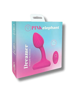 Pink Elephant Dreamer Genopladelig Vibe m/Fjernbetjening