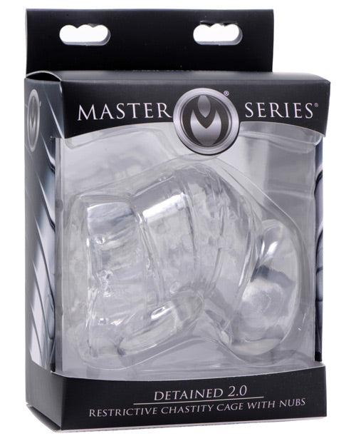 Detained 2.0 Soft Body Chastity Cage with Internal Teasing Nubs Transparent