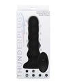 ThunderPlugs Plug Vibrador y Retorcido de Silicona con Control Remoto - Negro