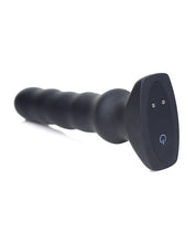 Carregue a imagem no visualizador da Galeria, ThunderPlugs Silicone Vibrating &amp; Squirming Plug w/Remote - Black
