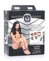 Kit de bondage Kinky Pride vibrant avec menottes, collier et laisse arc-en-ciel