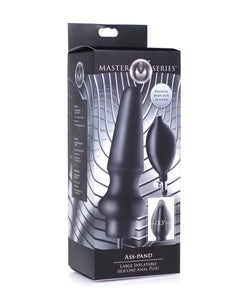 Plugue anal inflável de silicone Master Series Ass-Pand - Preto