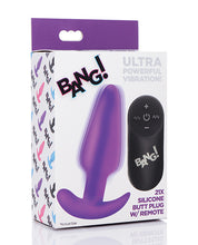 Carregue a imagem no visualizador da Galeria, Bang! Plug Anal de Silicone Vibratório 21x com Controle Remoto
