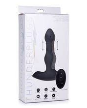 Load image into Gallery viewer, ThunderPlugs Silicone Vibrating &amp; Thrusting Plug w/Remote - Black
