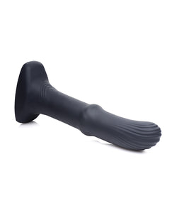 Vibrator din silicon cu arbore glisant ThunderPlugs cu telecomandă - negru