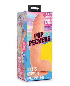 Purple Pop Peckers 8.25" Dildo with Balls