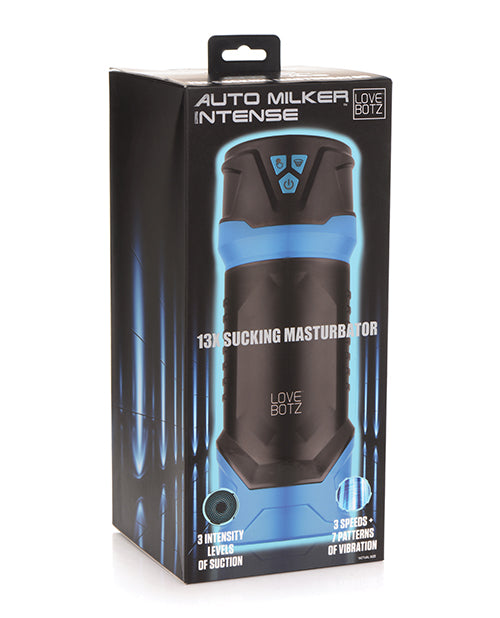 Intense Auto Sucking Masturbator with 3 Suction Modes and Vibrating Interior - Black