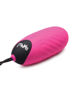 Vibrator cu ouă învolburat din silicon roz, controlat de la distanță, 28X