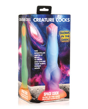 Load image into Gallery viewer, Galactic Glow Alien Dildo - Silicone Fantasy Toy with Knot and Pulsating Colors
