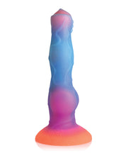 Bild in den Galerie-Viewer laden, Galactic Glow Alien Dildo - Silikon-Fantasienspielzeug mit Knoten und pulsierenden Farben
