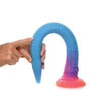 Load image into Gallery viewer, Mystical Makara Glow-in-the-Dark Silicone Dildo - 16 Inch Sea Snake Design
