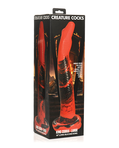 Dildo in silicone King Cobra da 14 pollici - Abbraccio del Serpente