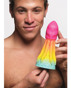 Rainbow Kraken Silicone Dildo - Thick Textured Pleasure Toy