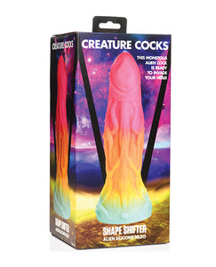 Dildo en silicone multicolore de métamorphe extraterrestre - Jouet de plaisir texturé