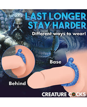 Load image into Gallery viewer, Poseidon&#39;s Octo Fantasy Silicone Cock Ring - Vibrant Blue
