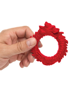 Anello di Potenziamento in Silicone Crimson Dragon per un Piacere Estremo