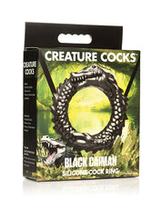 Load image into Gallery viewer, Caiman Smile Silicone Cock Ring - Black Adventure Fun
