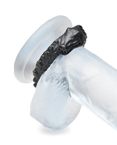 Caiman Smile Silicone Cock Ring - Black Adventure Fun