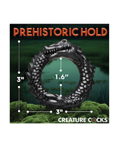 Caiman Smile Silicone Cock Ring - Black Adventure Fun