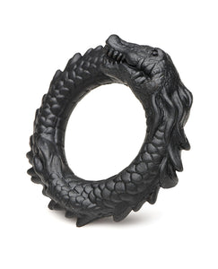 Caiman Smile Silicone Cock Ring - Black Adventure Fun