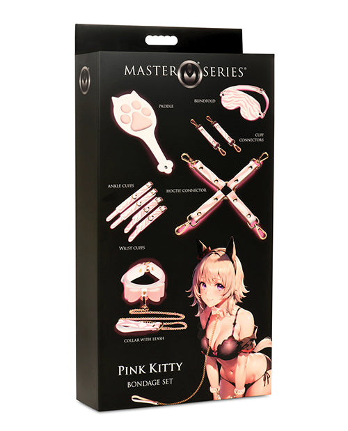 Whimsical Rose Pink Tiger Kitty Bondage Ensemble Set