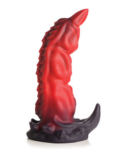 Crimson Scorpion Silikone Dildo med Glitrende Detaljer