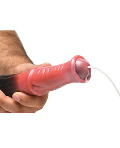 Dildo de Silicone Squirting Fantasia Centauro - Preto/Pêssego