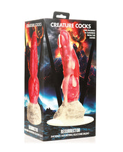 Charger l&#39;image dans la visionneuse de la galerie, Dildo en silicone squirting Resurrector Phoenix - Rouge flamboyant et Blanc pur
