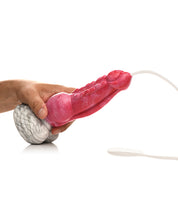 Charger l&#39;image dans la visionneuse de la galerie, Dildo en silicone squirting Resurrector Phoenix - Rouge flamboyant et Blanc pur
