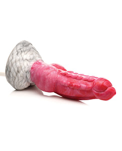 Dildo en silicone squirting Resurrector Phoenix - Rouge flamboyant et Blanc pur