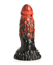 Load image into Gallery viewer, Inferno Pleasure Vulcan Silicone Dildo - Black/Crimson
