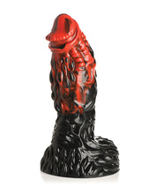 Load image into Gallery viewer, Inferno Pleasure Vulcan Silicone Dildo - Black/Crimson
