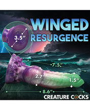 Load image into Gallery viewer, Aqua Phoenix Fantasy Silicone Dong - Multicolored Waves
