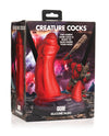 Dildo in silicone fantasy gigante orco - Rosso scintillante