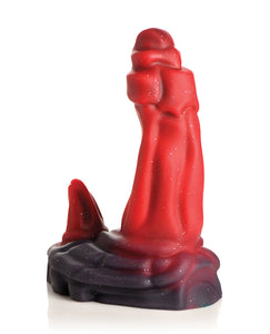 Giant Ogre Fantasy Silicone Dildo - Glittering Red