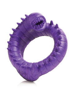 Galactic Worm Silicone Cock Ring - Deep Purple Slitherine Design