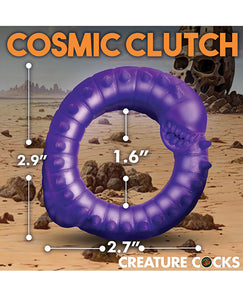 Galactic Worm Silicone Cock Ring - Deep Purple Slitherine Design