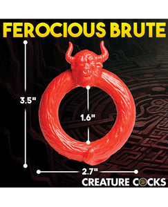 Beast Mode Red Silicone Cock Ring - Unleash Your Inner Animal