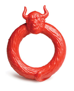 Beast Mode Red Silicone Cock Ring - Unleash Your Inner Animal