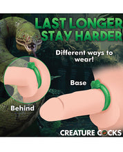 Load image into Gallery viewer, Jade Serpent Silicone Cock Ring Fantasy Enhancement Tool
